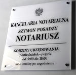 Notariusz - tablica do kancelarii notariusza